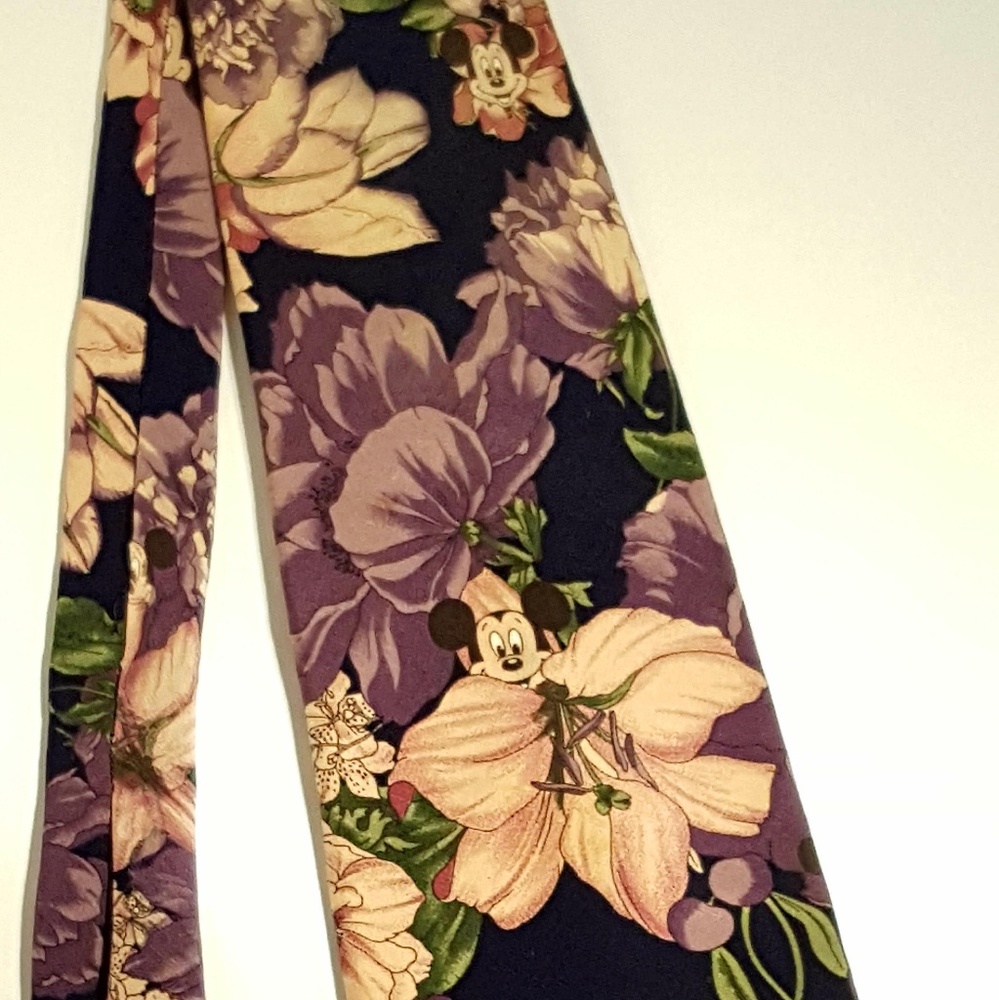 Walt Disney Co Hidden Mickey Silk Tie